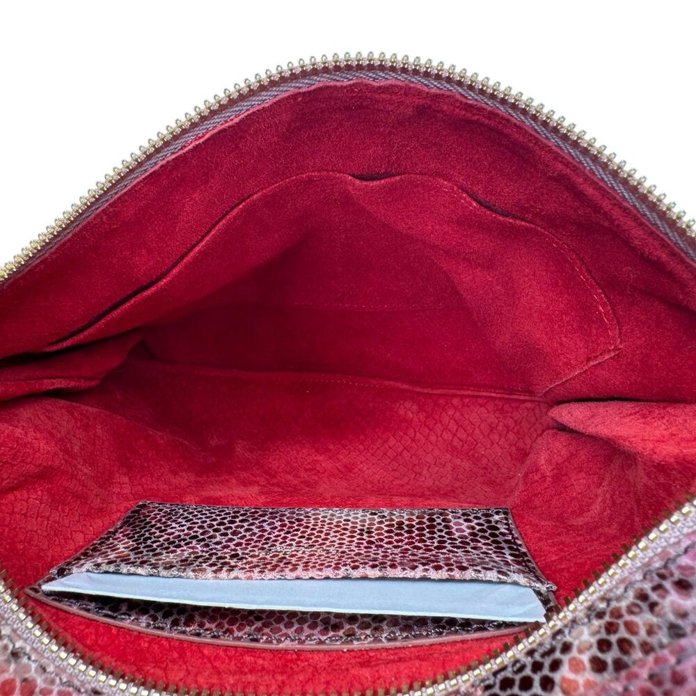 Hammitt Vip Medium Seaglass Python Snake Embossed… - image 7